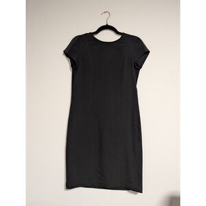 Burberry Brit Black Short Sleeve Pique Knit Shift‎ Dress US 6